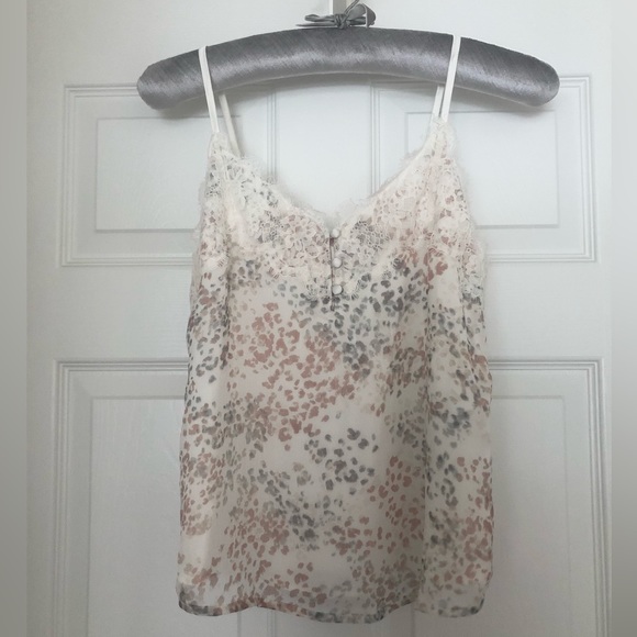 Abercrombie & Fitch Lace Camisole Top Animal Print Cream Size XS - Picture 2 of 7